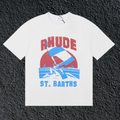 Rhude St.Barths Sailboat Sunset White Oversized T‑Shirt