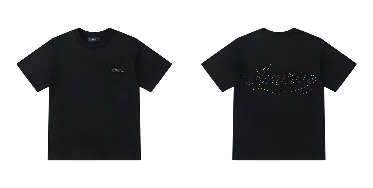 Amiri Club Letter Graphic Crew Neck T-Shirt Unisex