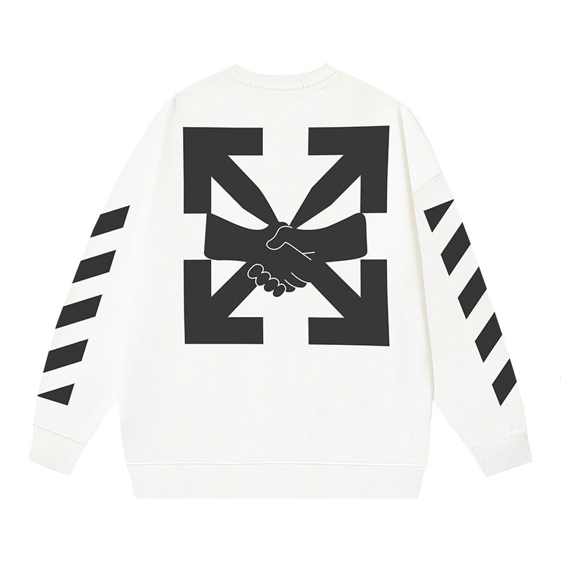 Off-White Multi Graphic Arrow Logo Unisex Crew Neck Sweatshirt
