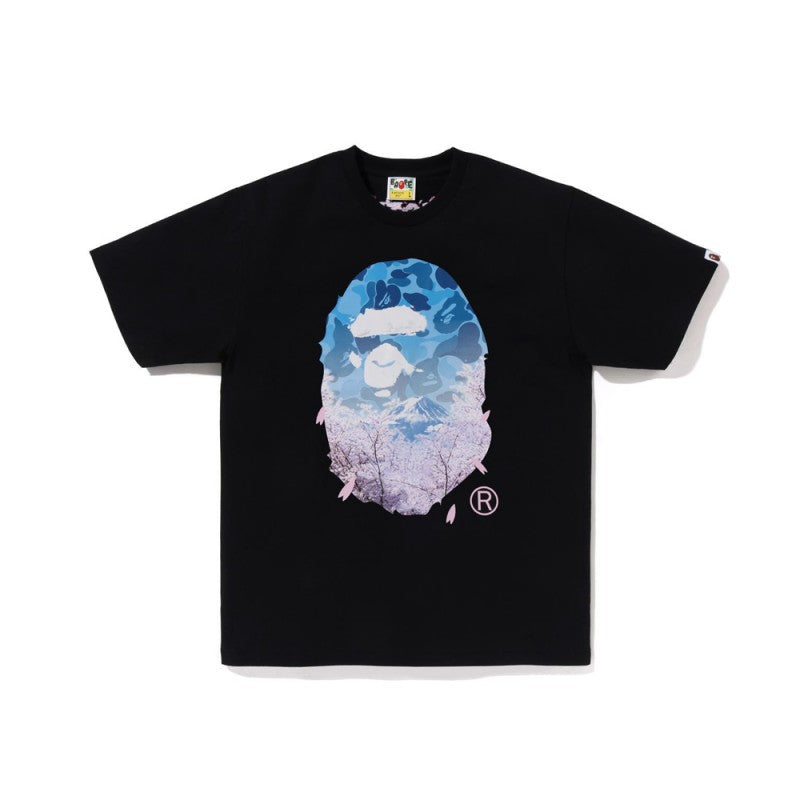 Bape Multi Pattern Camo Ape Head Graphic Oversized Tee Streetwear