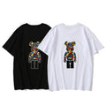 Bape Bearbrick T-Shirt Camouflage Loose Short Sleeve Men And Women Same Style