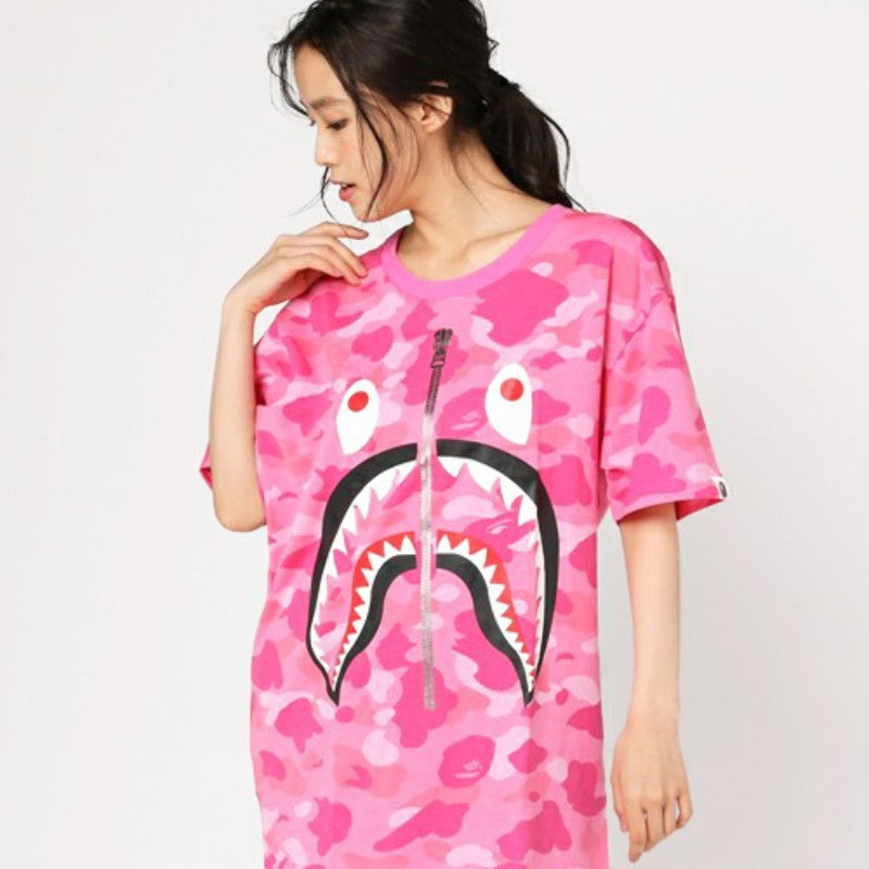 Bape Multi Pattern Camo Ape Head Graphic Oversized Tee Streetwear