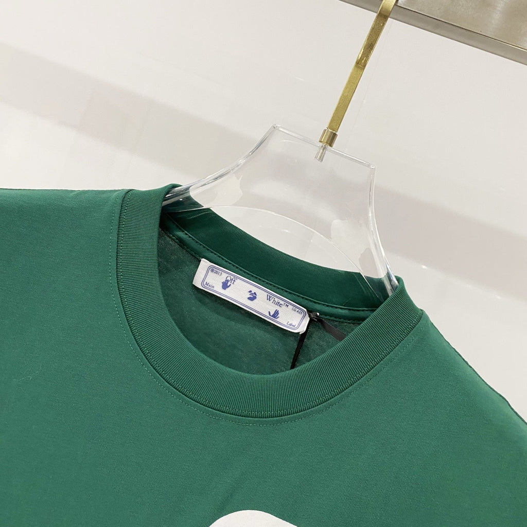 Off-White Oversized Letter Graphic Short Sleeve Crew Neck T-Shirt