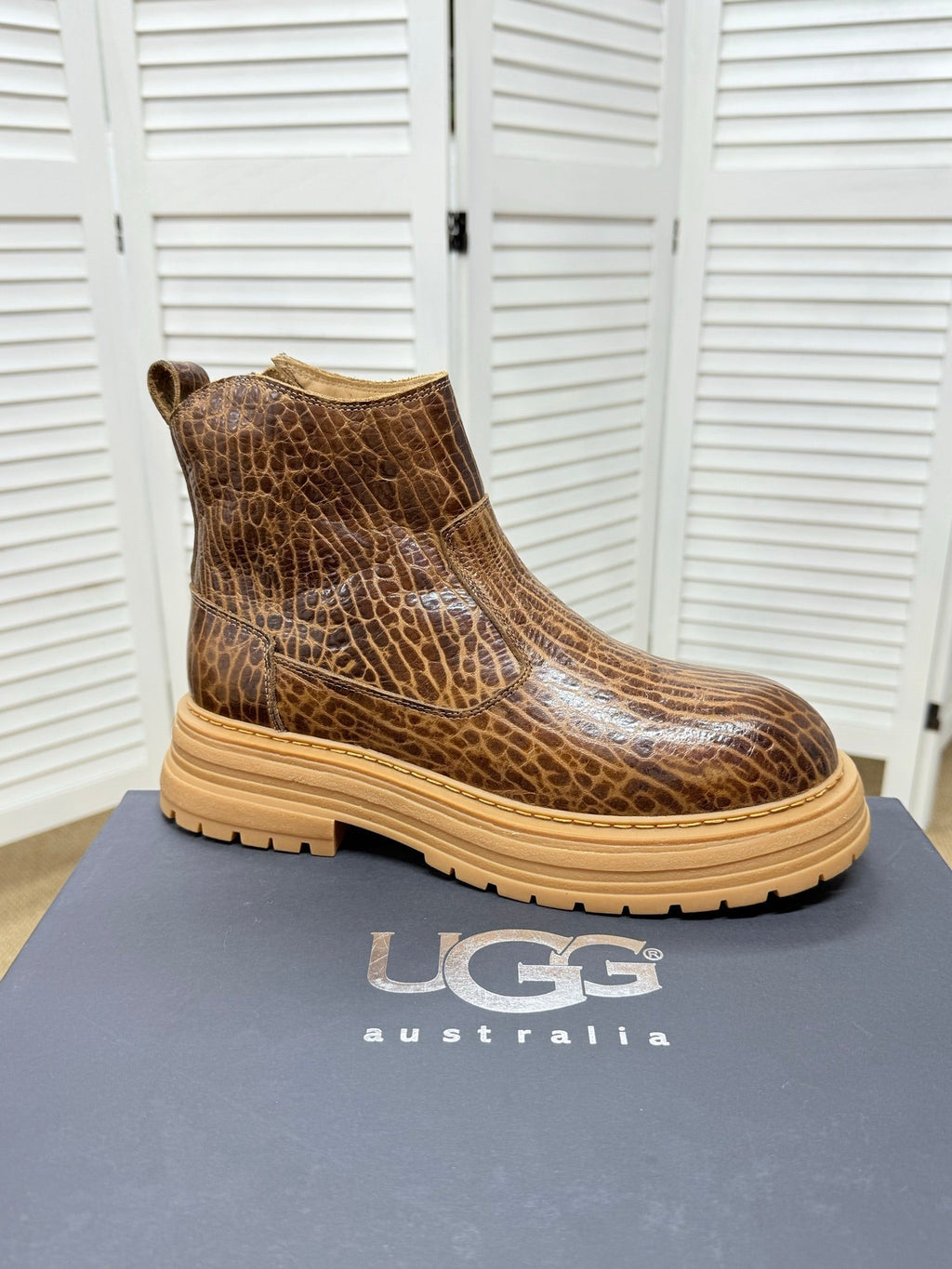 UGG Leopard Suede Chelsea Boots