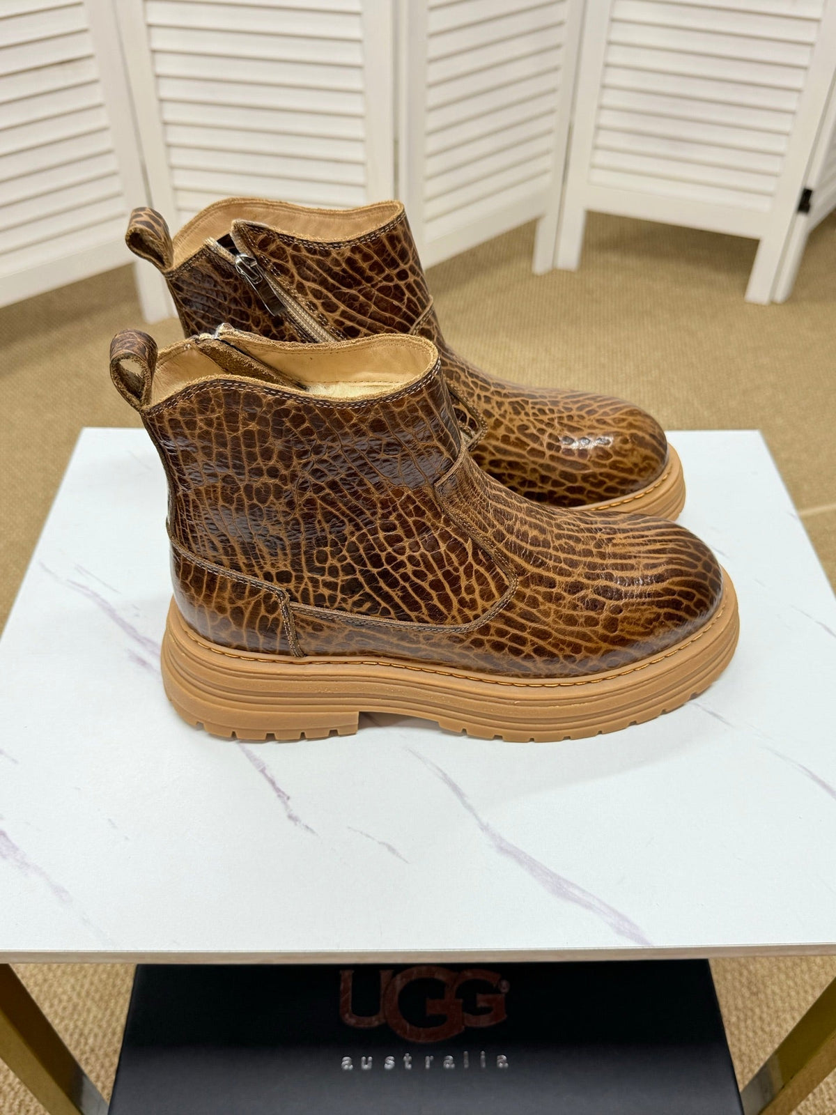 UGG Leopard Suede Chelsea Boots