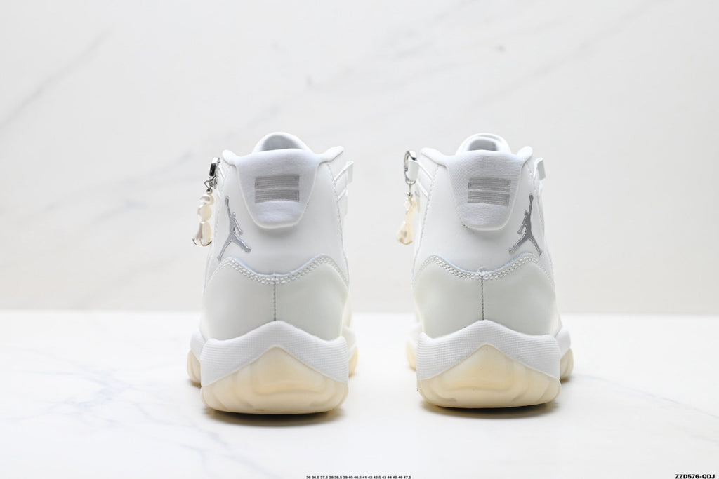 Air Jordan 11 Retro Triple White Unisex Sneakers Style 07