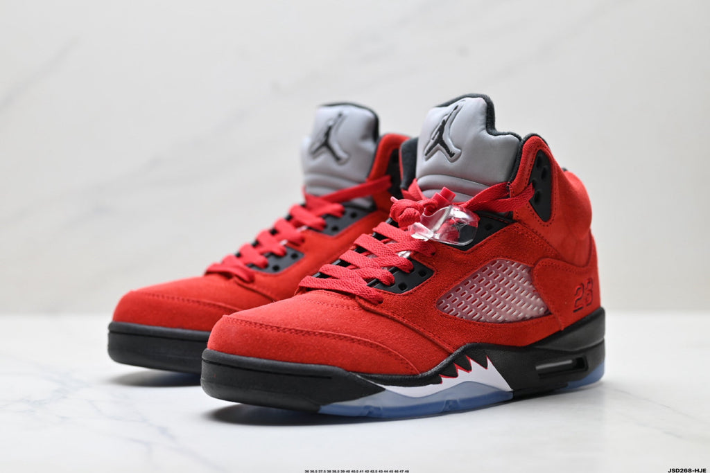 Air Jordan 5 Retro University Red Black Sneakers