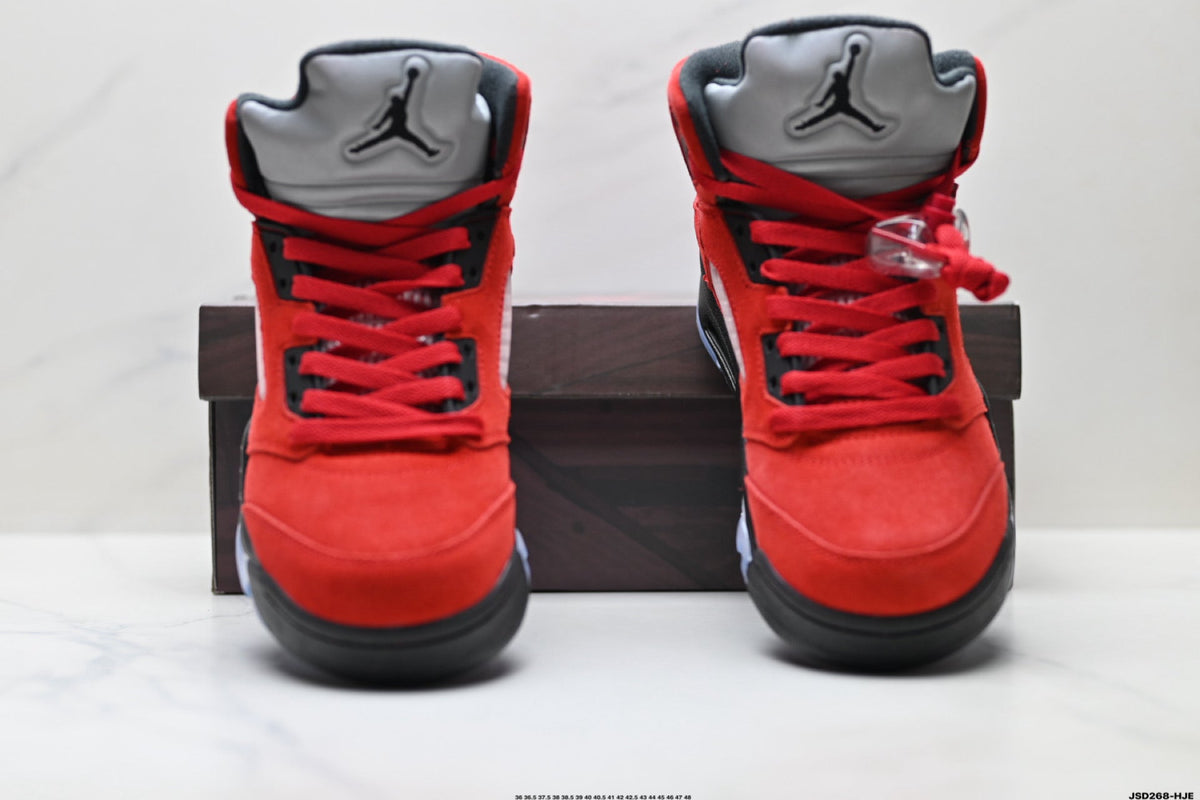 Air Jordan 5 Retro University Red Black Sneakers