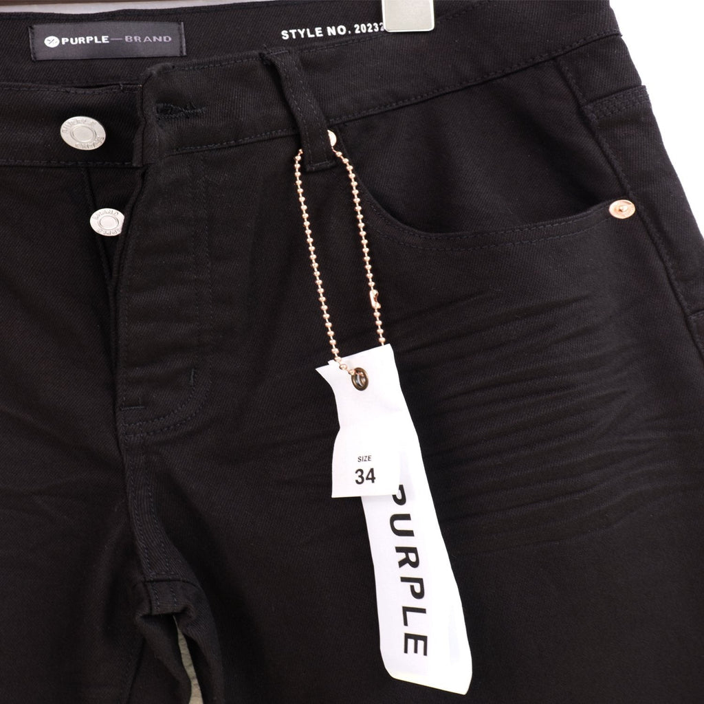 Purple Brand Washed Black Distressed Jeans