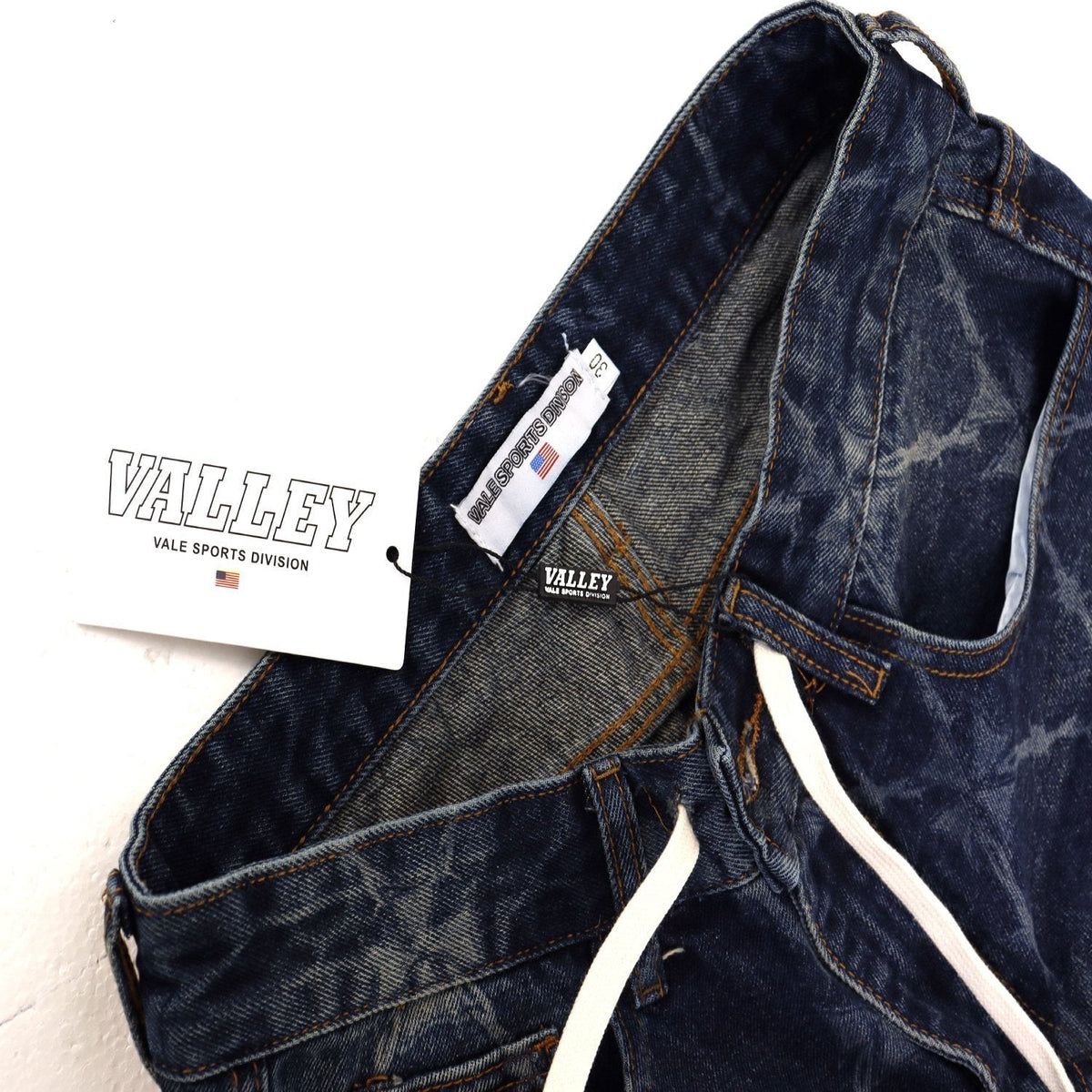 VALLEY Distressed Drawstring Shorts
