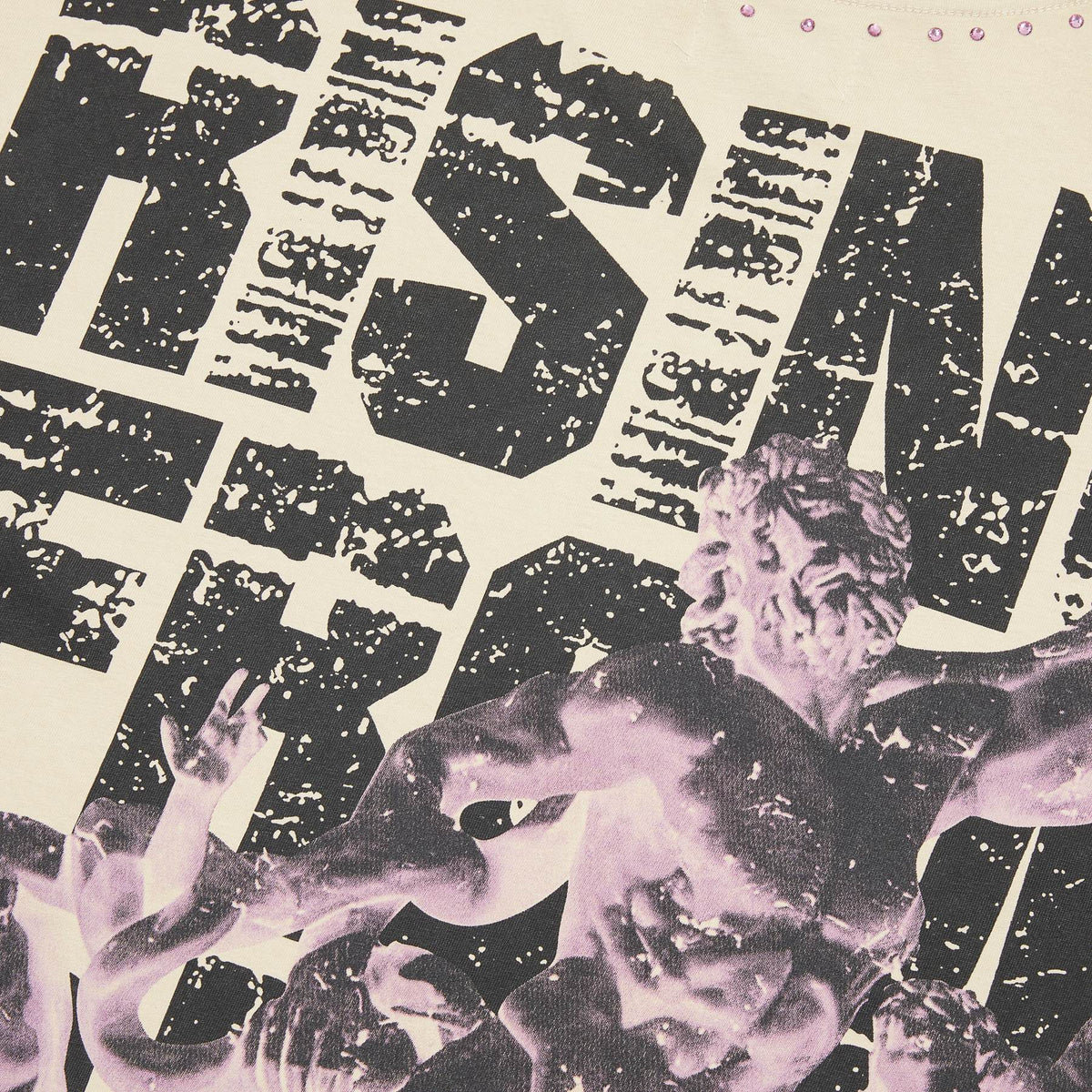 FIRST ROW Heavenly Bodies Rhinestone Crop T-Shirt