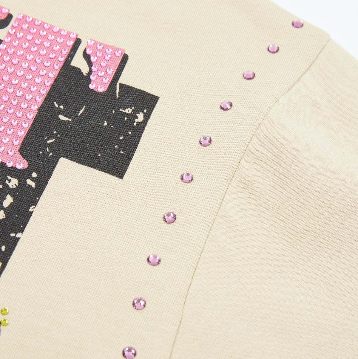 FIRST ROW Heavenly Bodies Rhinestone Crop T-Shirt