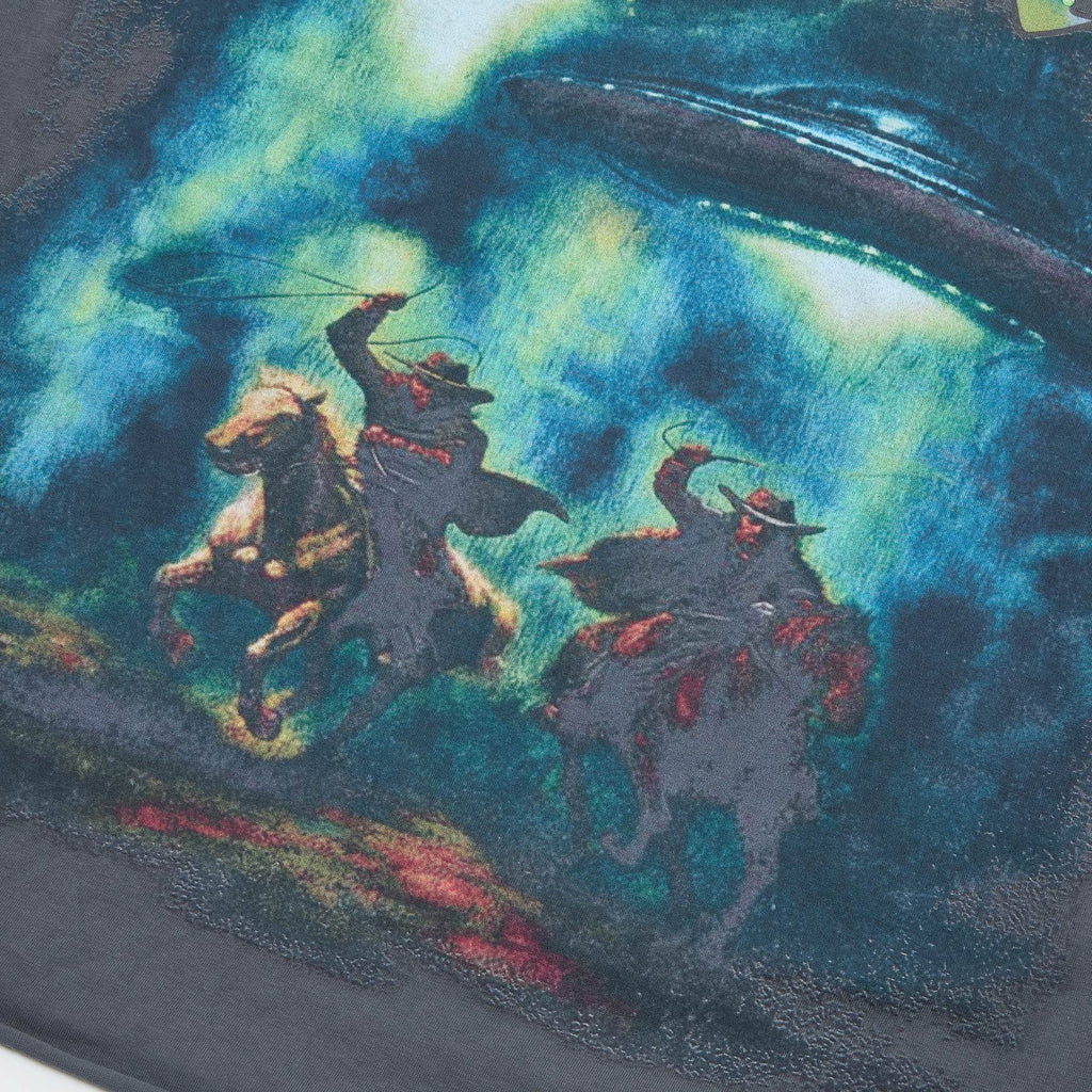 DUAA Cowboy Graphic Gray Short-Sleeve T-Shirt