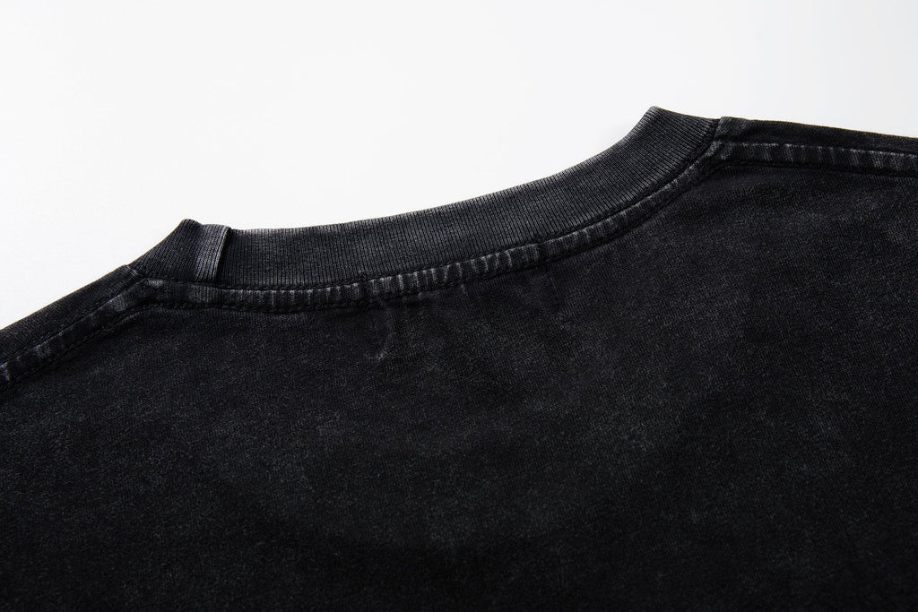 MAJESTIK Racing Graphic Washed Black T-Shirt