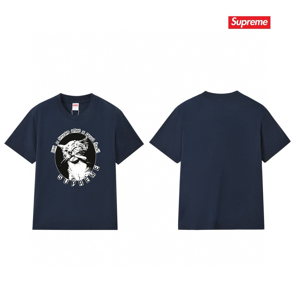 Supreme Cat Smoke Graphic T-Shirt