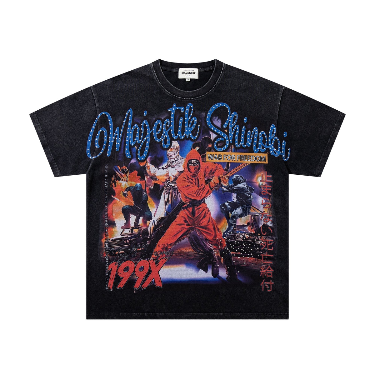 MAJESTIK P71 Rhinestone Graphic T-Shirt