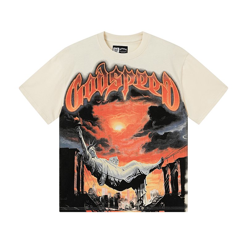 Godspeed Out of Many One Statue Graphic T-Shirt