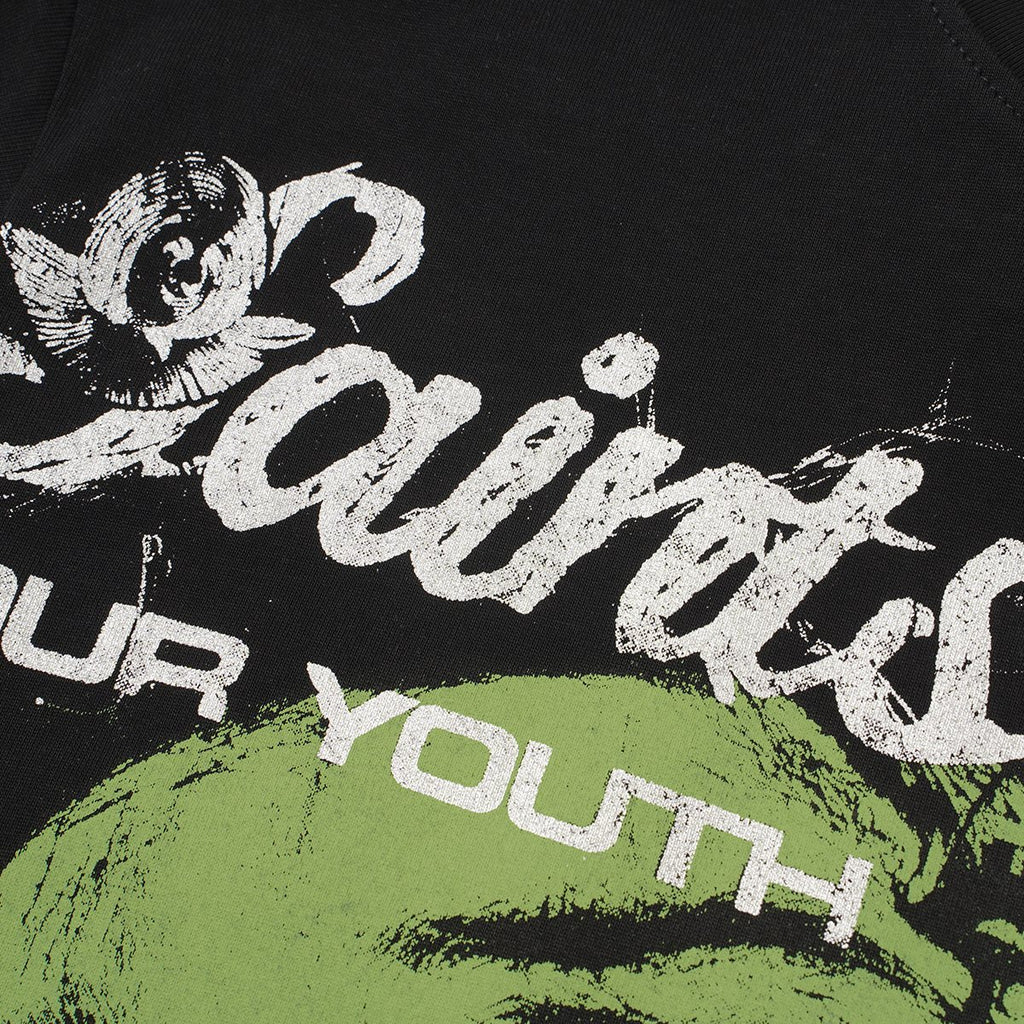SAINT Black Graphic Short-Sleeve T-Shirt