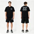 AMIRI Ice Blue Flame Graphic Short-Sleeve Set