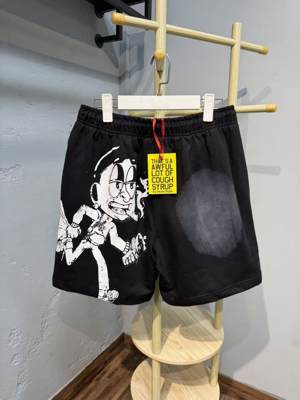 THAT'S A AWFUL LOT OF COUGH SYRUP Drawstring Graphic Shorts