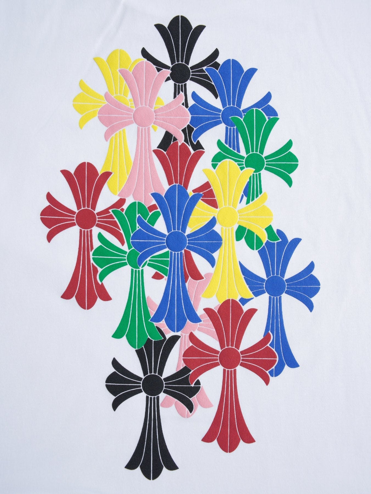 Chrome Hearts Sanskrit Rainbow Cross Graphic T-Shirt
