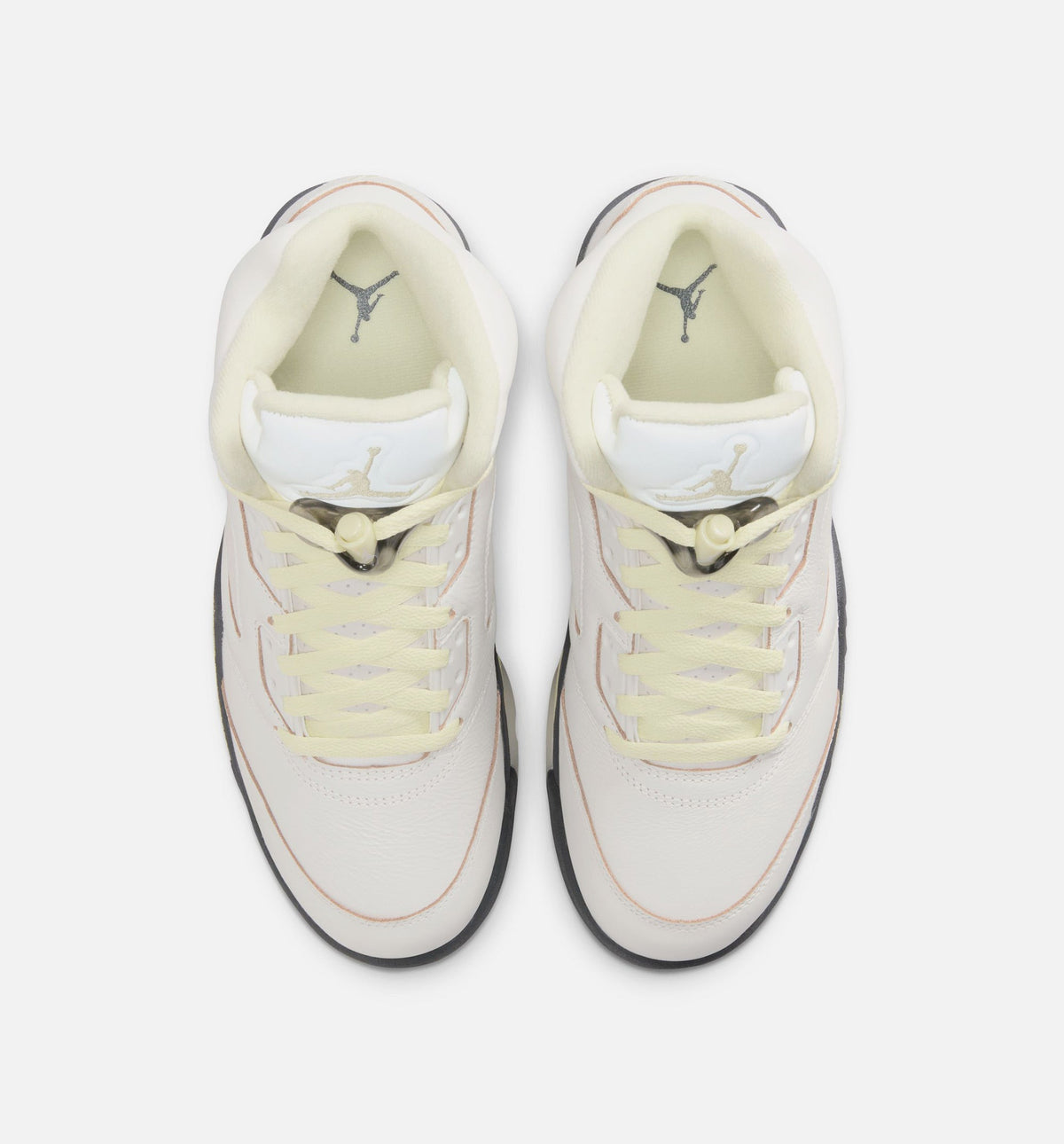 Air Jordan 5 Retro Luminous Green and Sail Women's Shoes - Sail/Green