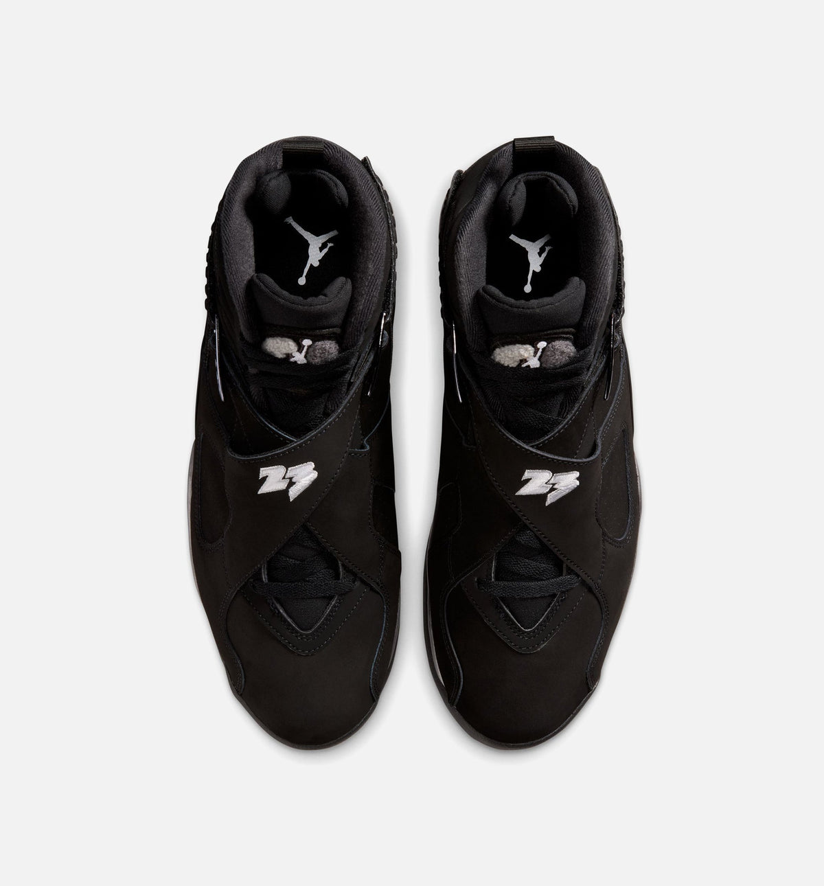 Air Jordan 8 Retro Chrome Men's Shoes - Black/White/Grey