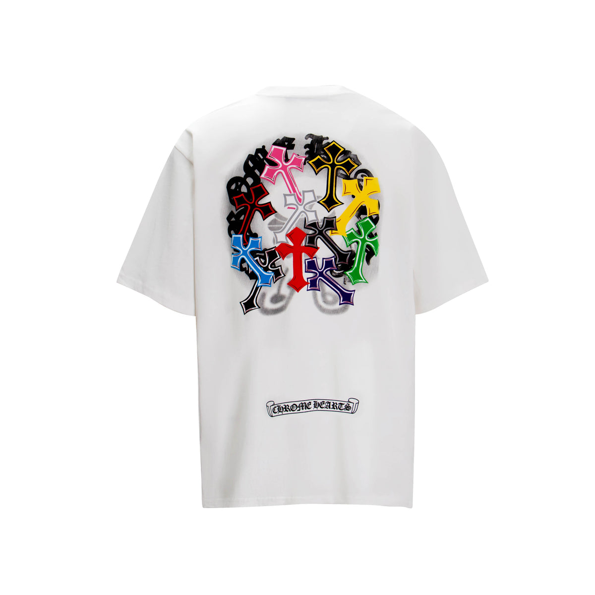 Chrome Hearts Puffy Rainbow Cross T-Shirt 6024