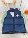 Canada Goose Navy Quilted Puffer Vest with Stand Collar