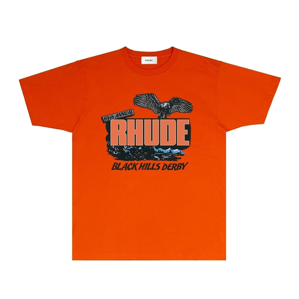 Rhude T-shirts Printed Trendy Pure Cotton