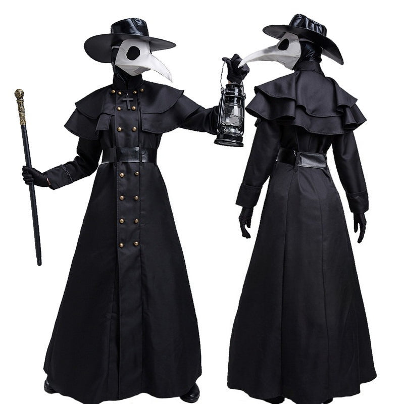 Halloween Men & Women Plague Doctor Cosplay Medieval Couple Party Sets