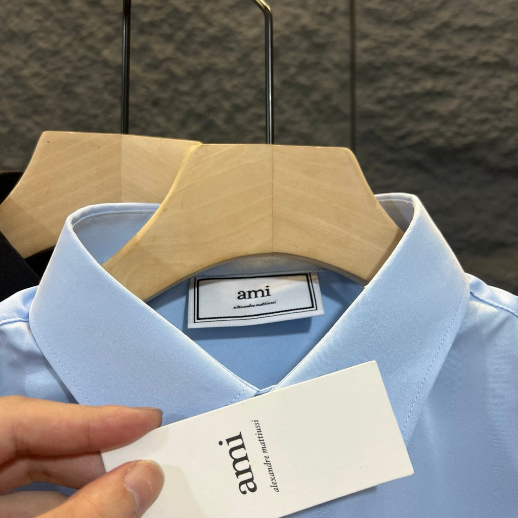 AMI Paris Classic Satin Shirt – 25FW