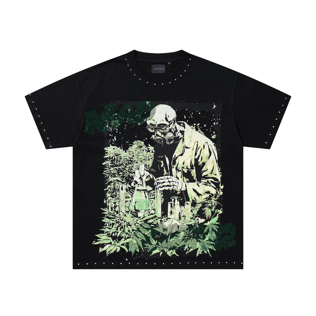 SUPPLY TEE Scientist Lab Studded Graphic T-Shirt