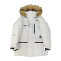 New Balance Fur-Trim Hooded Utility Jacket | White