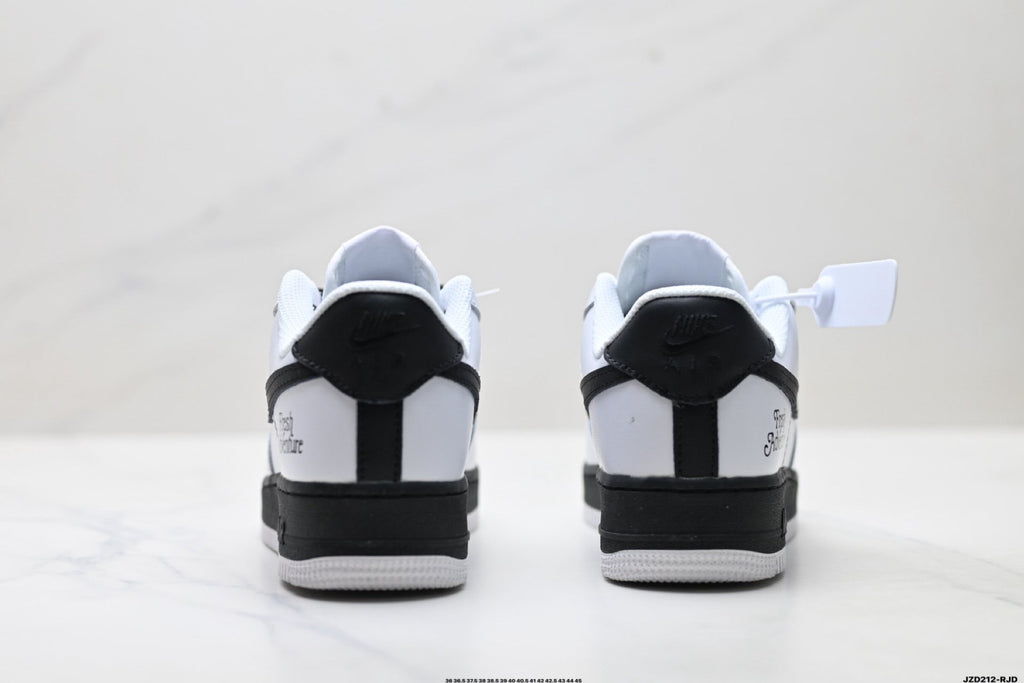 Nike Air Force 1 Low White Black Graphic Unisex Sneakers Style 17