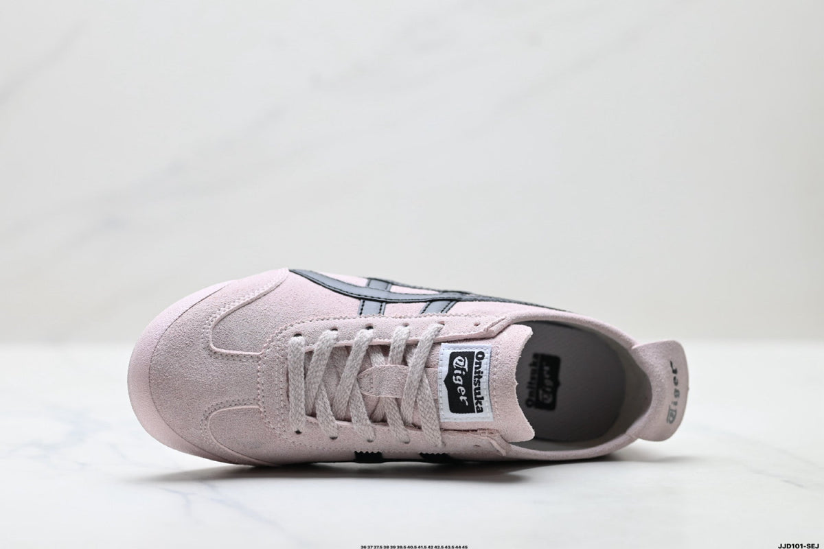 Onitsuka Tiger Retro Low Top Pale Pink Black Unisex Shoes Style 23