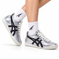 Onitsuka Tiger Retro Low Top Metallic Silver Black Unisex Shoes Style 18