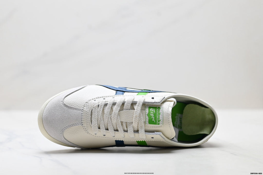 Onitsuka Tiger Retro Low Top White Navy Green Unisex Shoes Style 21