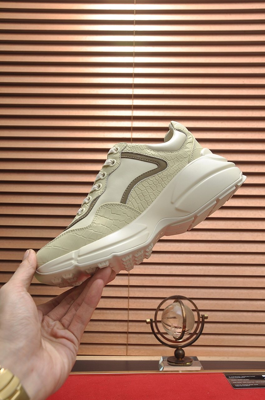 Gucci Cream Taupe Chunky Sneakers