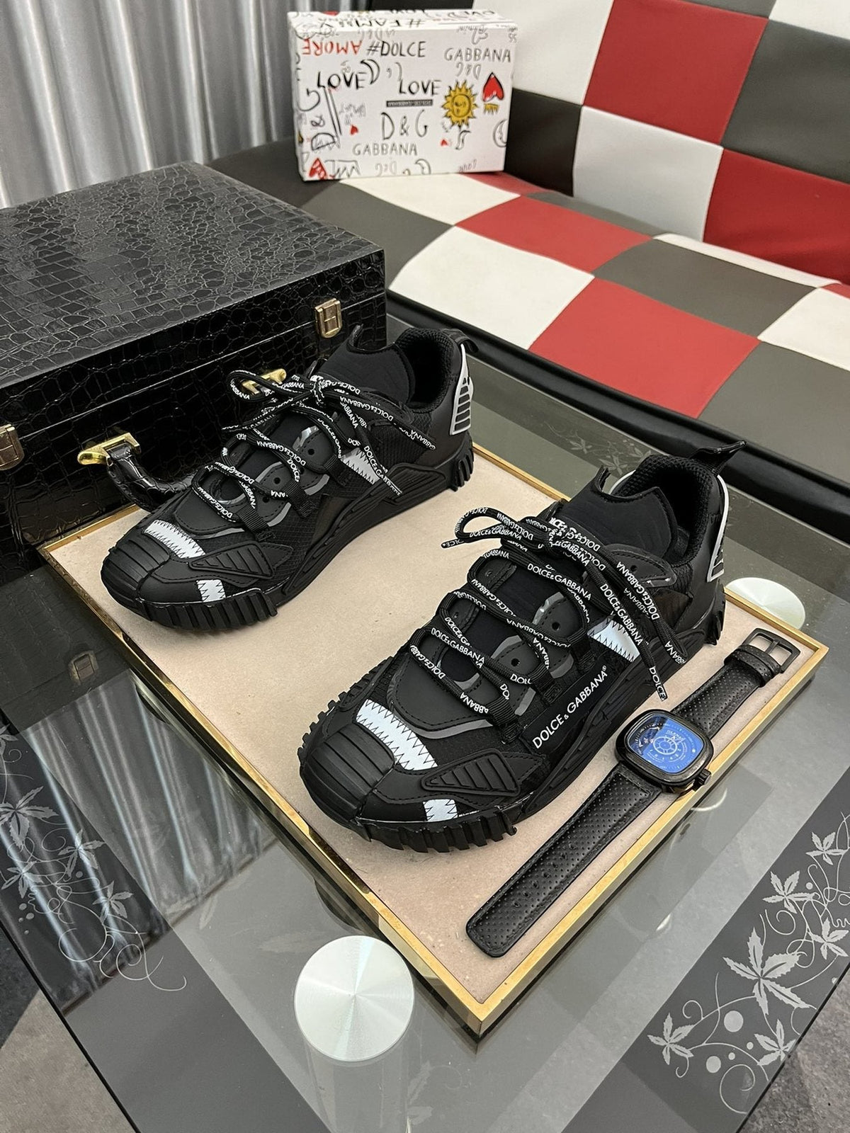 Dolce & Gabbana Black Chunky Sneakers