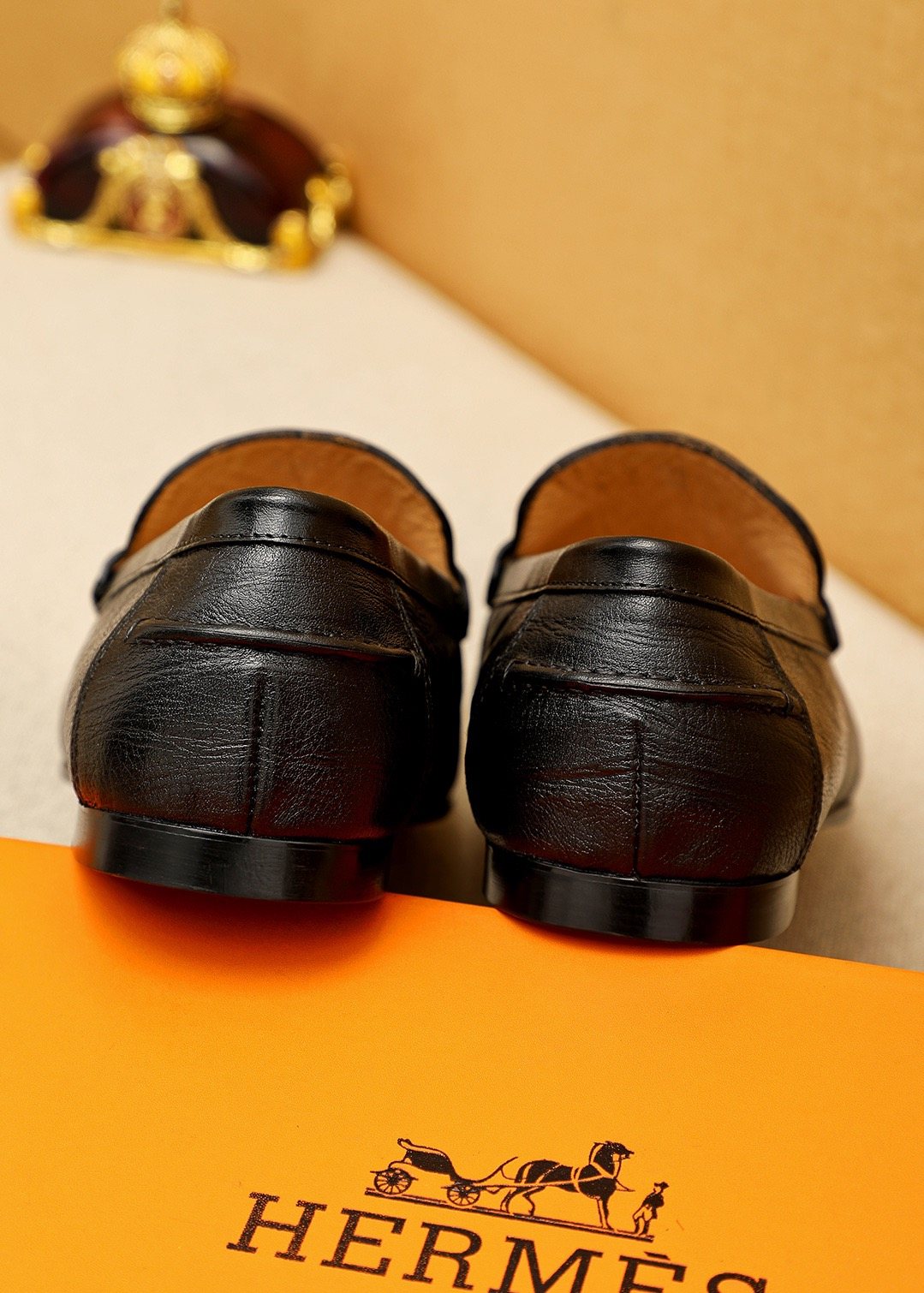 Hermès Black H-Hardware Loafers - Leather Lining