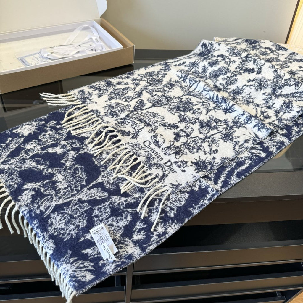 Dior Botanical Fringed Scarf