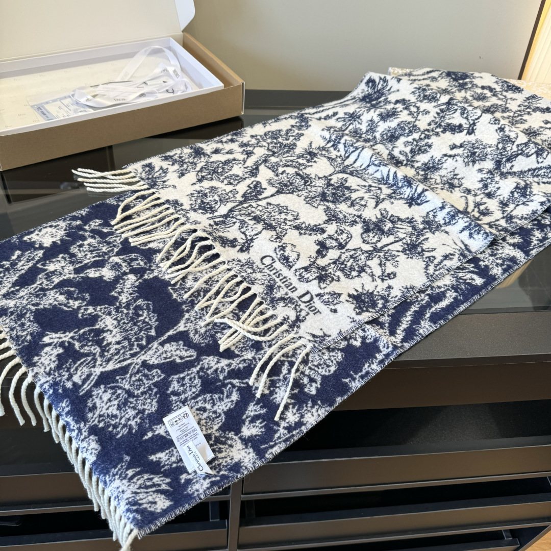 Dior Botanical Fringed Scarf