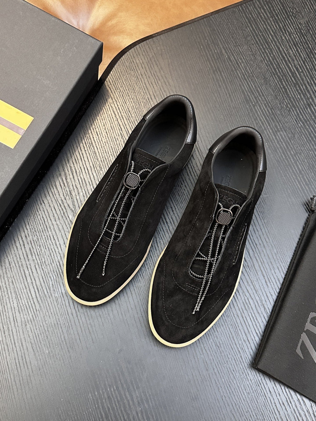 ZEGNA Triple Elastic Slip-On Sneakers