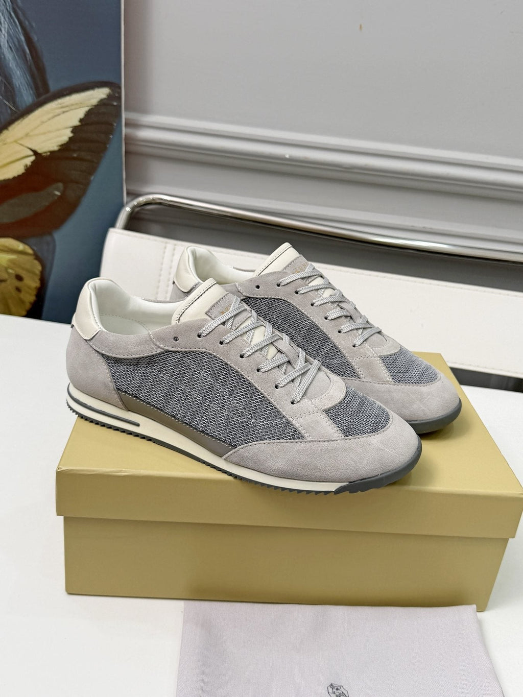 Brunello Cucinelli Low-Top Lace-Up Sneakers - Padded Collar