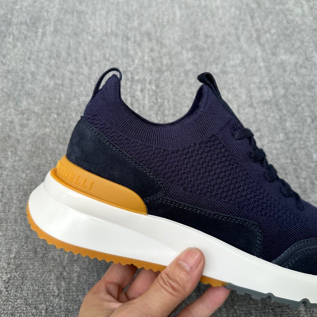 Brunello Cucinelli Knit Low-Top Sneakers