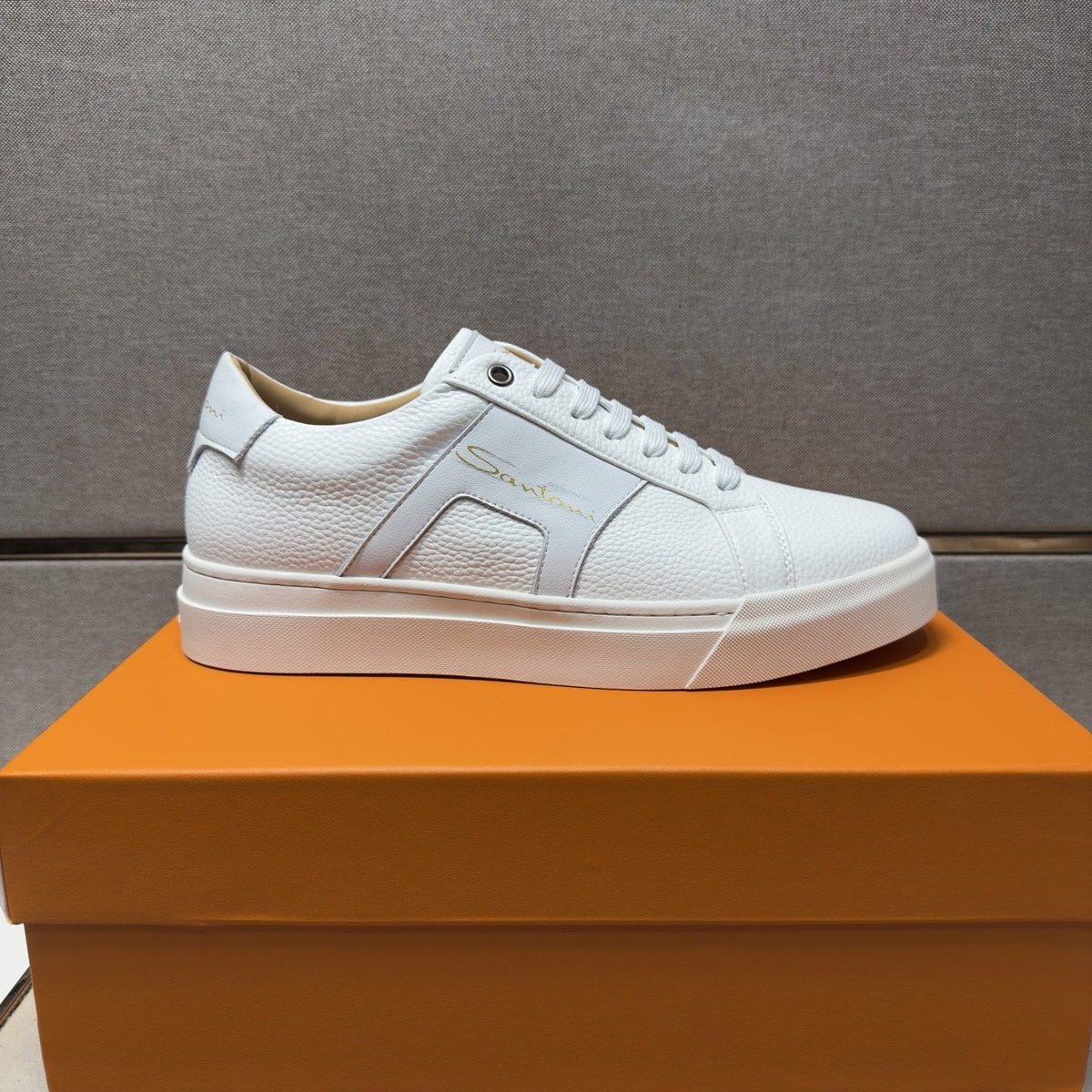 Santoni Textured Low-Top Sneakers