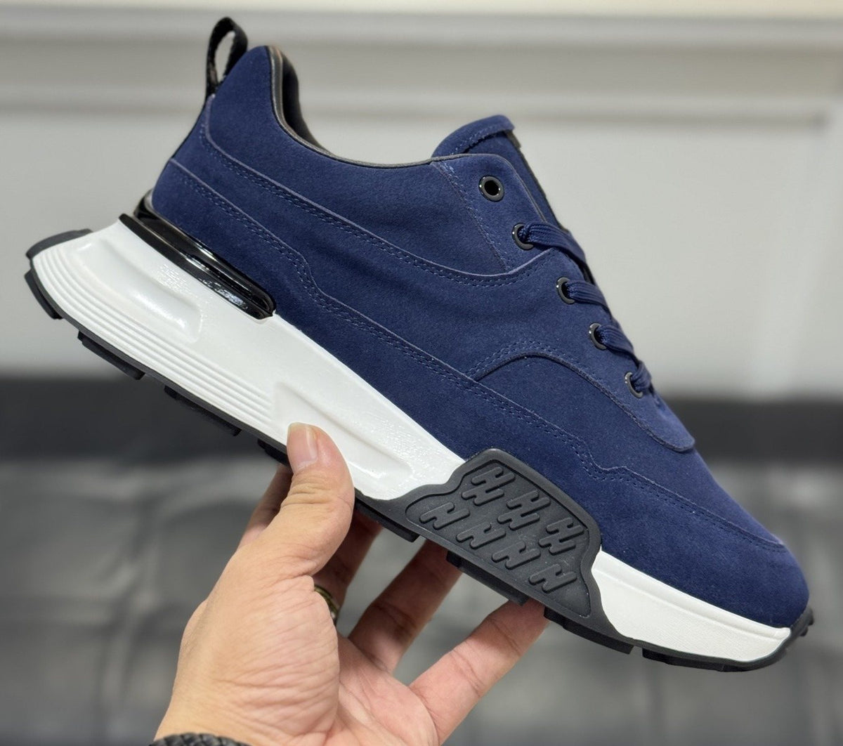 Hermès Men's Paneled Lace-Up Sneakers