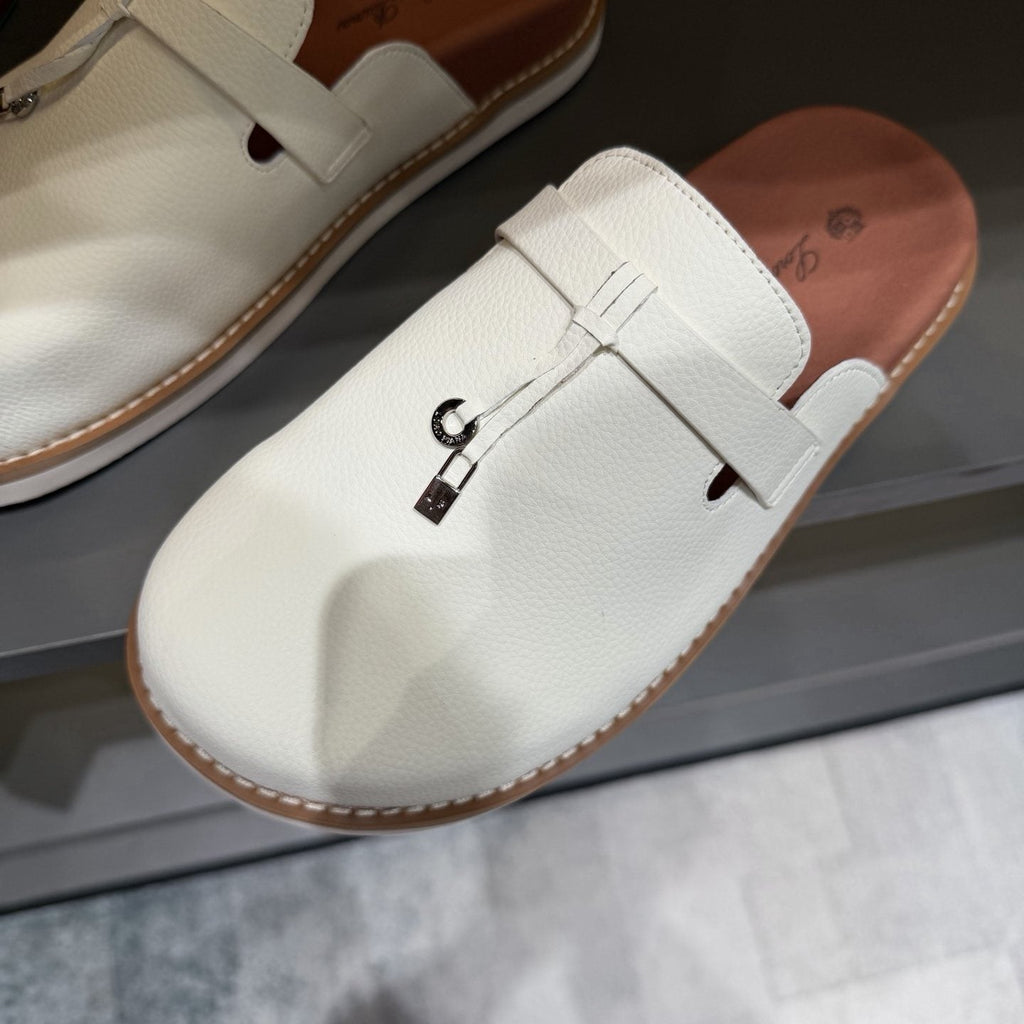 Loro Piana Textured Mule Loafers