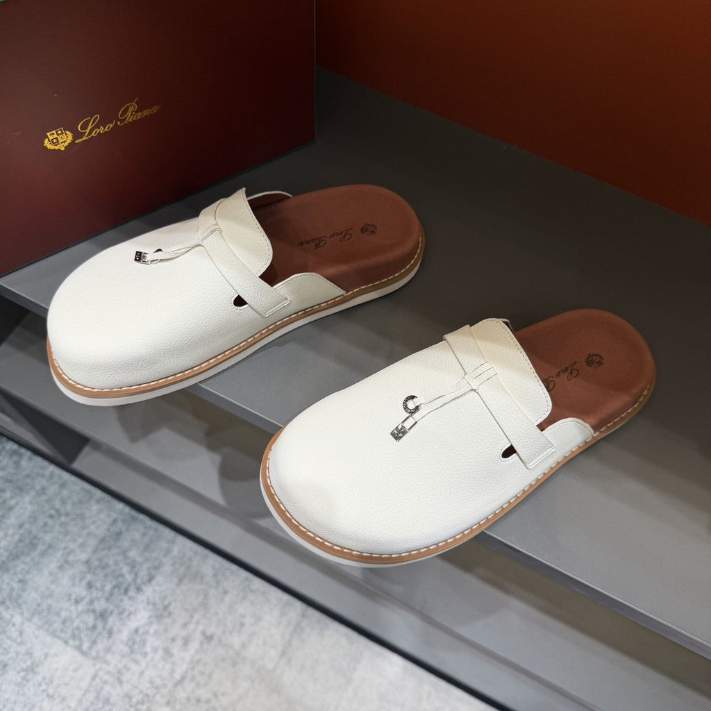 Loro Piana Textured Mule Loafers
